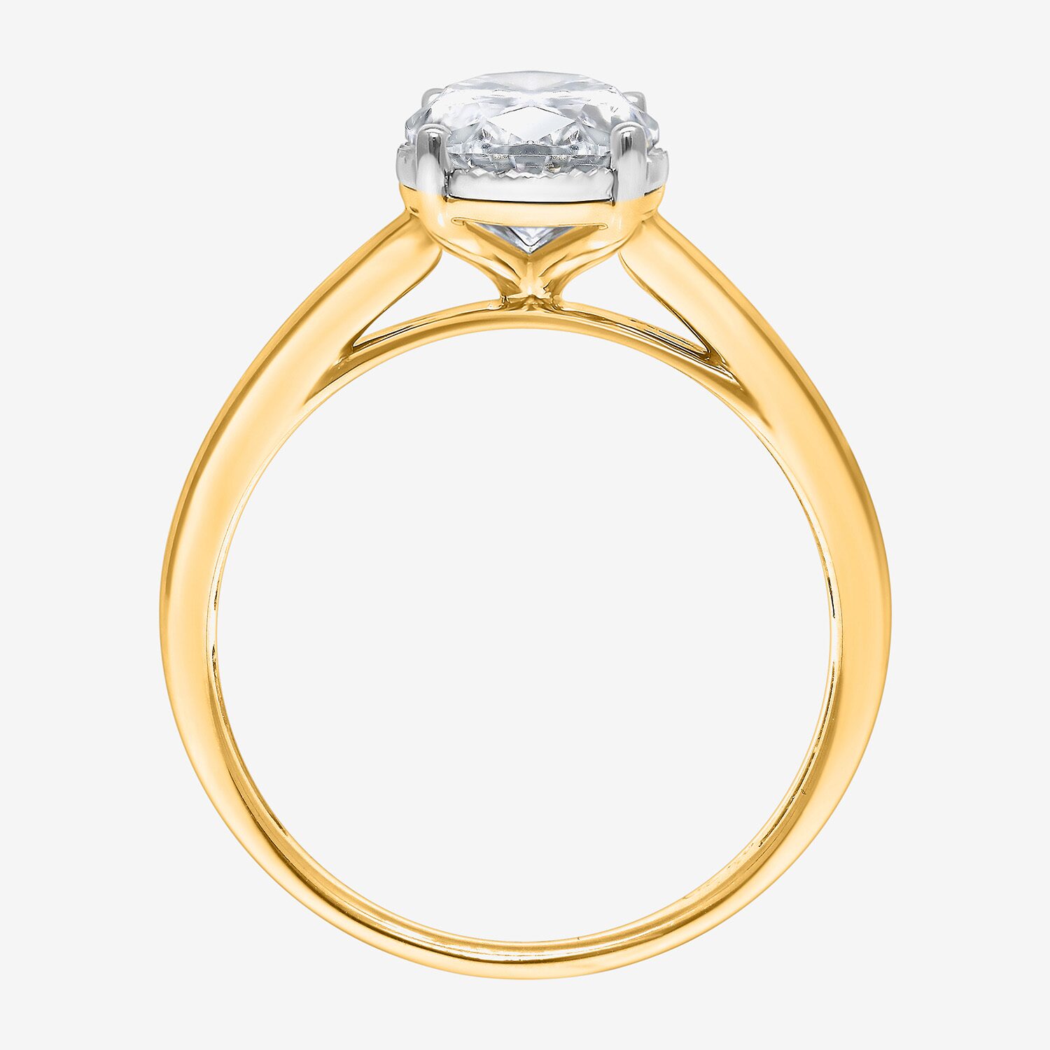 (I / Si2) Womens 1 CT. Lab Grown White Diamond Oval Solitaire Engagement Ring