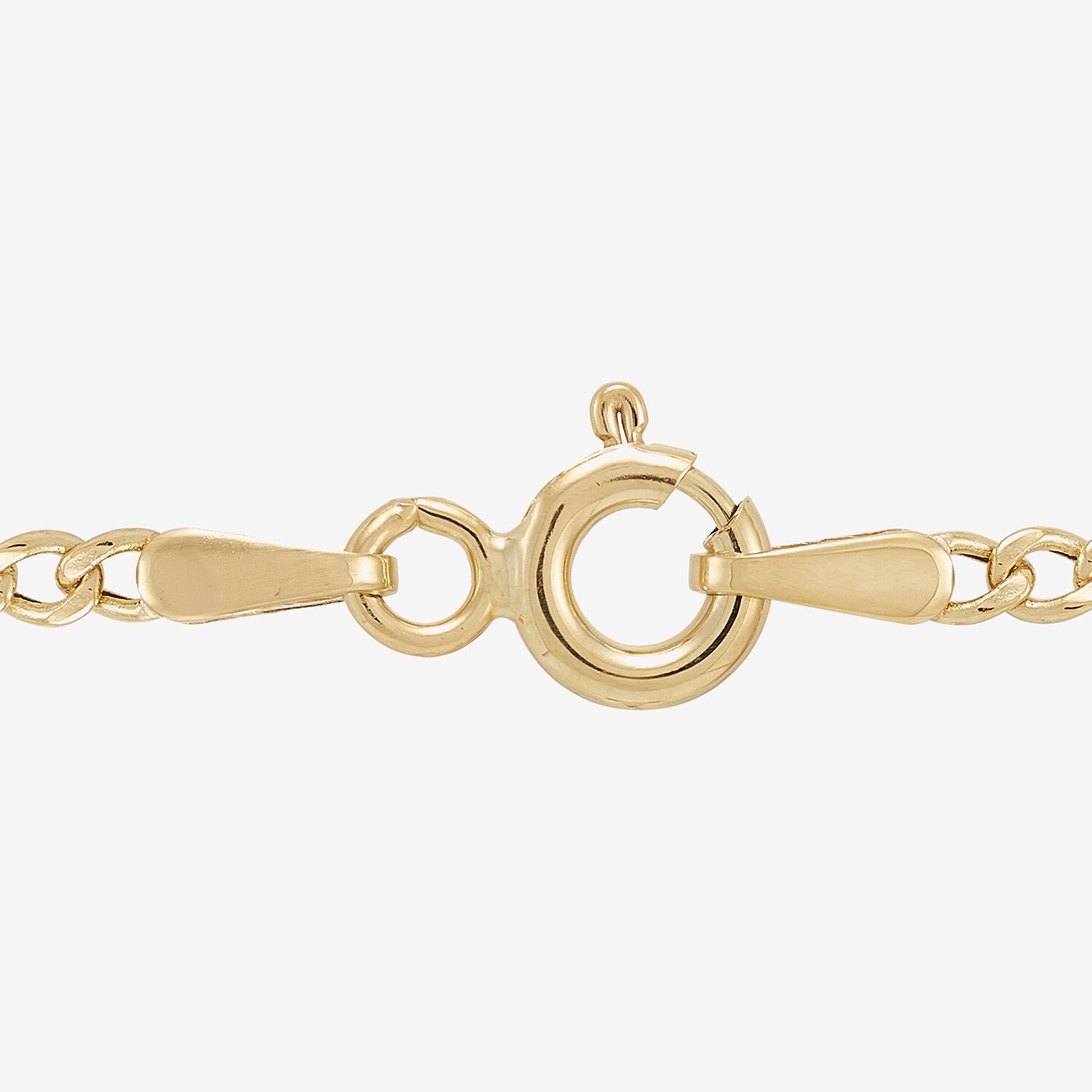 Made in Italy Womens 10K Gold 18 Inch Curb Chain Necklace
