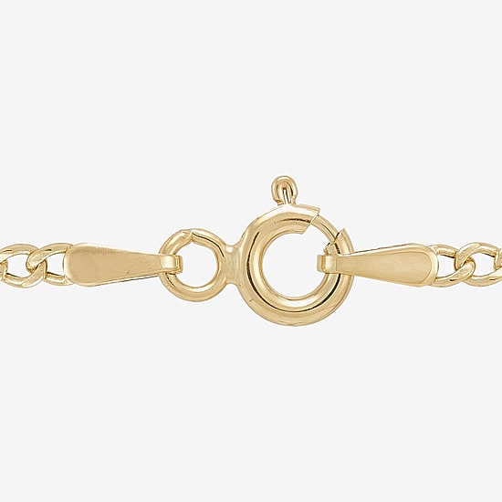 Made in Italy Womens 10K Gold 18 Inch Curb Chain Necklace