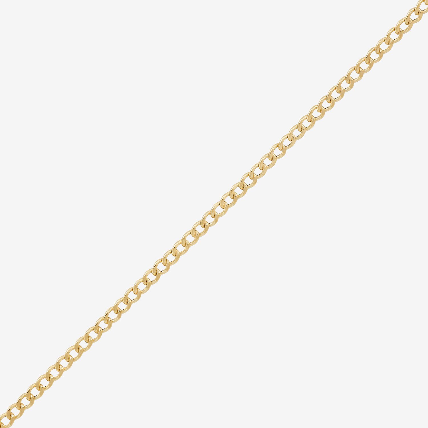 Made in Italy Womens 10K Gold 18 Inch Curb Chain Necklace