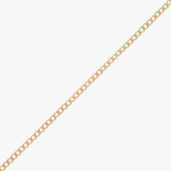 Made in Italy Womens 10K Gold 18 Inch Curb Chain Necklace