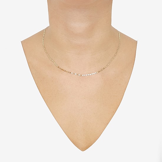 Gold Addiction Womens 10K Gold 18 Inch Chain Necklace