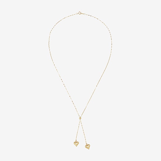 Gold Addiction Lariat Style Womens 14K Gold 18 Inch Y Necklace
