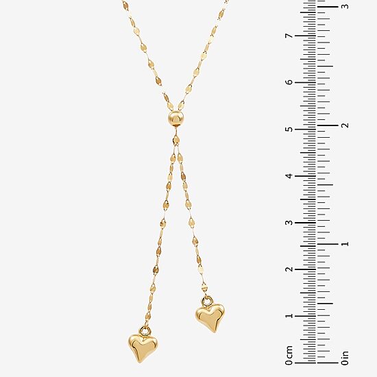 Gold Addiction Lariat Style Womens 14K Gold 18 Inch Y Necklace