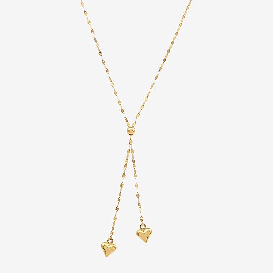 Gold Addiction Lariat Style Womens 14K Gold 18 Inch Y Necklace