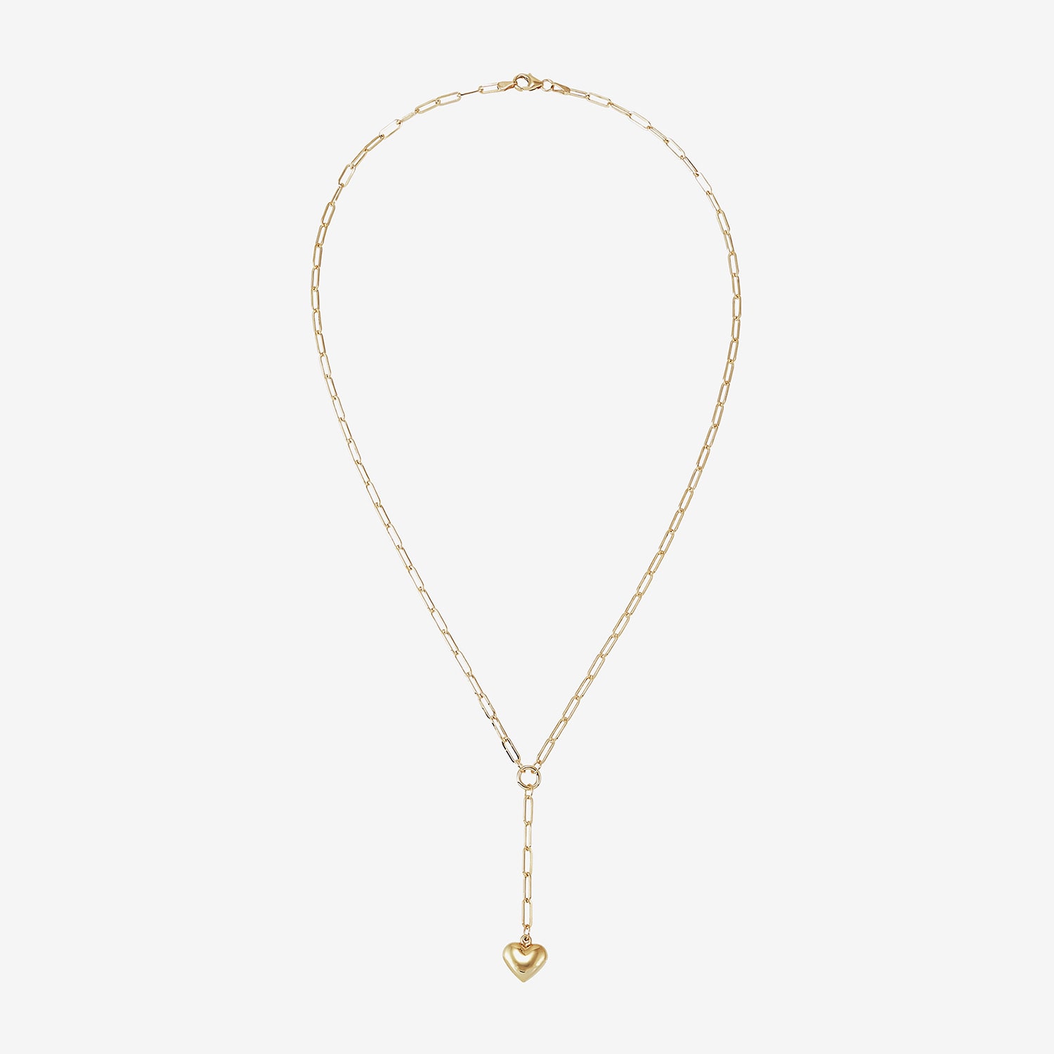 Gold Addiction Lariat Style Womens 10K Gold 18 Inch Y Necklace