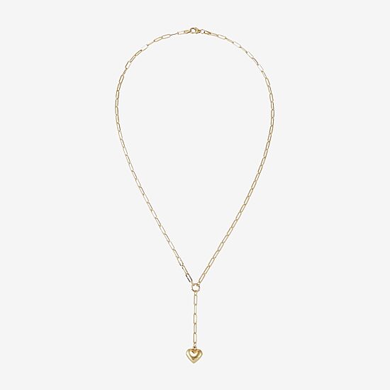 Gold Addiction Lariat Style Womens 10K Gold 18 Inch Y Necklace
