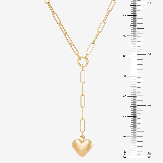 Gold Addiction Lariat Style Womens 10K Gold 18 Inch Y Necklace