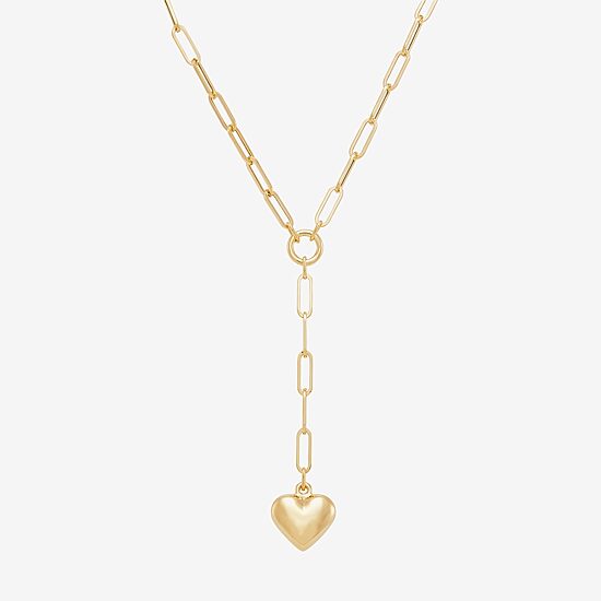 Gold Addiction Lariat Style Womens 10K Gold 18 Inch Y Necklace