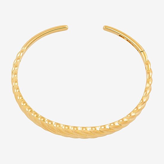 Silver Addiction Womens 14K Gold Over Silver Cuff Bracelet
