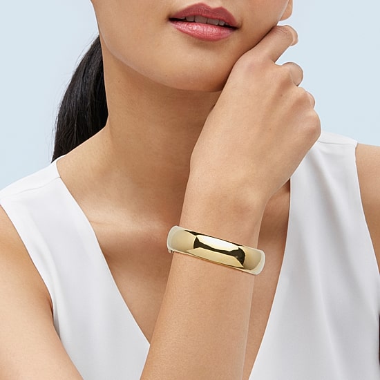 Silver Addiction Womens 14K Gold Over Silver Bangle Bracelet