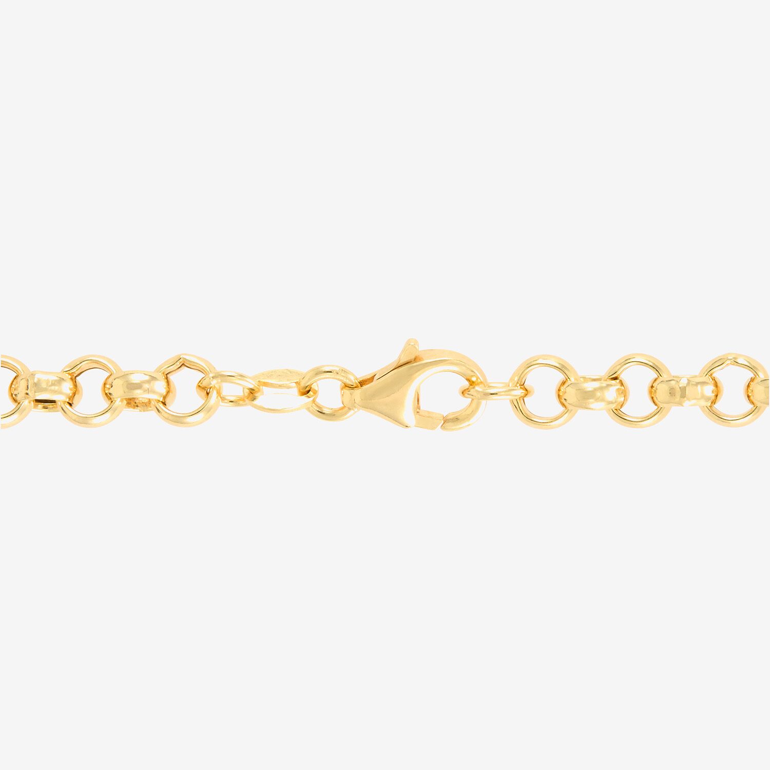 Silver Addiction Womens 14K Gold Over Silver Heart Charm Bracelet