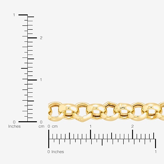 Silver Addiction Womens 14K Gold Over Silver Heart Charm Bracelet