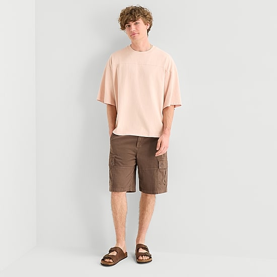 Arizona Oversized Boxy Fit Mens Crew Neck Short Sleeve T-Shirt