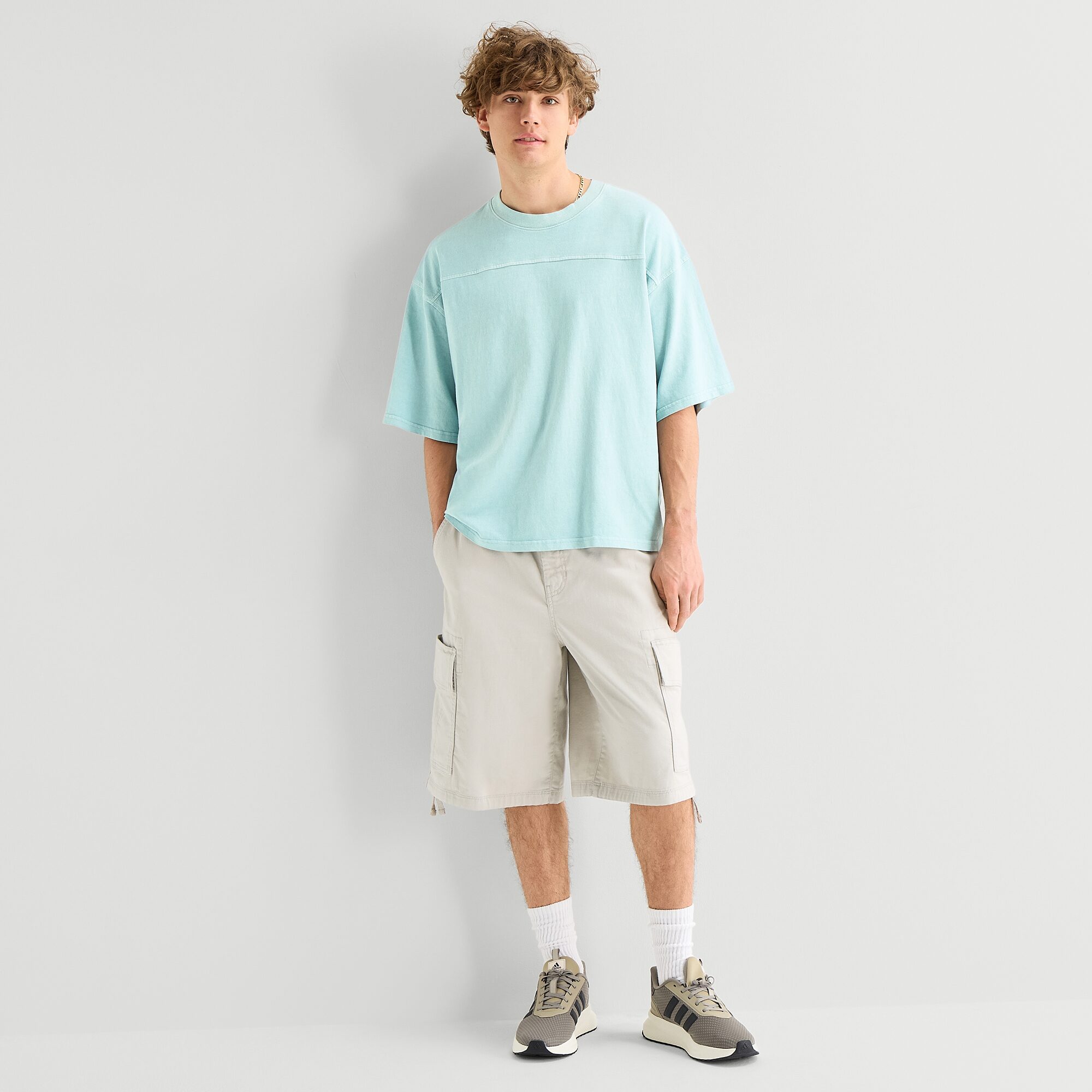 Arizona Oversized Boxy Fit Mens Crew Neck Short Sleeve T-Shirt