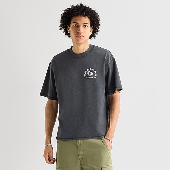 Arizona Mens Crew Neck Short Sleeve Boxy Fit Graphic T-Shirt