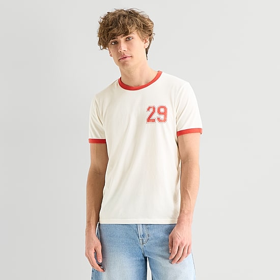 Arizona Mens Crew Neck Short Sleeve Slim Fit Graphic T-Shirt