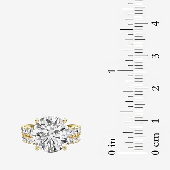 Grown Gorgeous (F / Vs2) Womens 7 1/5 Ct. T.W. Lab Grown White Diamond 14K Gold Round Side Stone Bridal Set