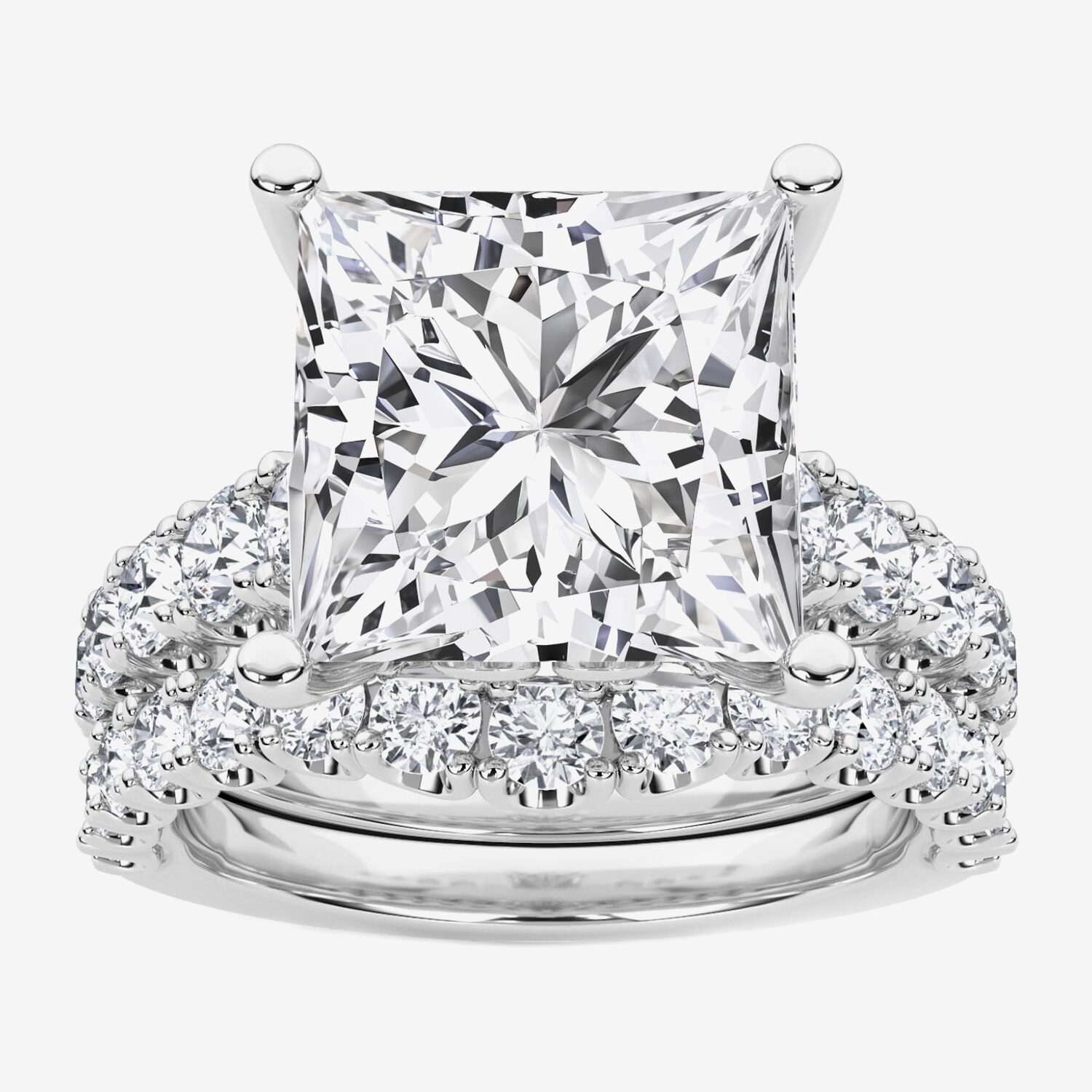 Grown Gorgeous (F / Vs2) Womens / Ct. T.W. Lab White Diamond 14K Gold Side Stone Bridal Set