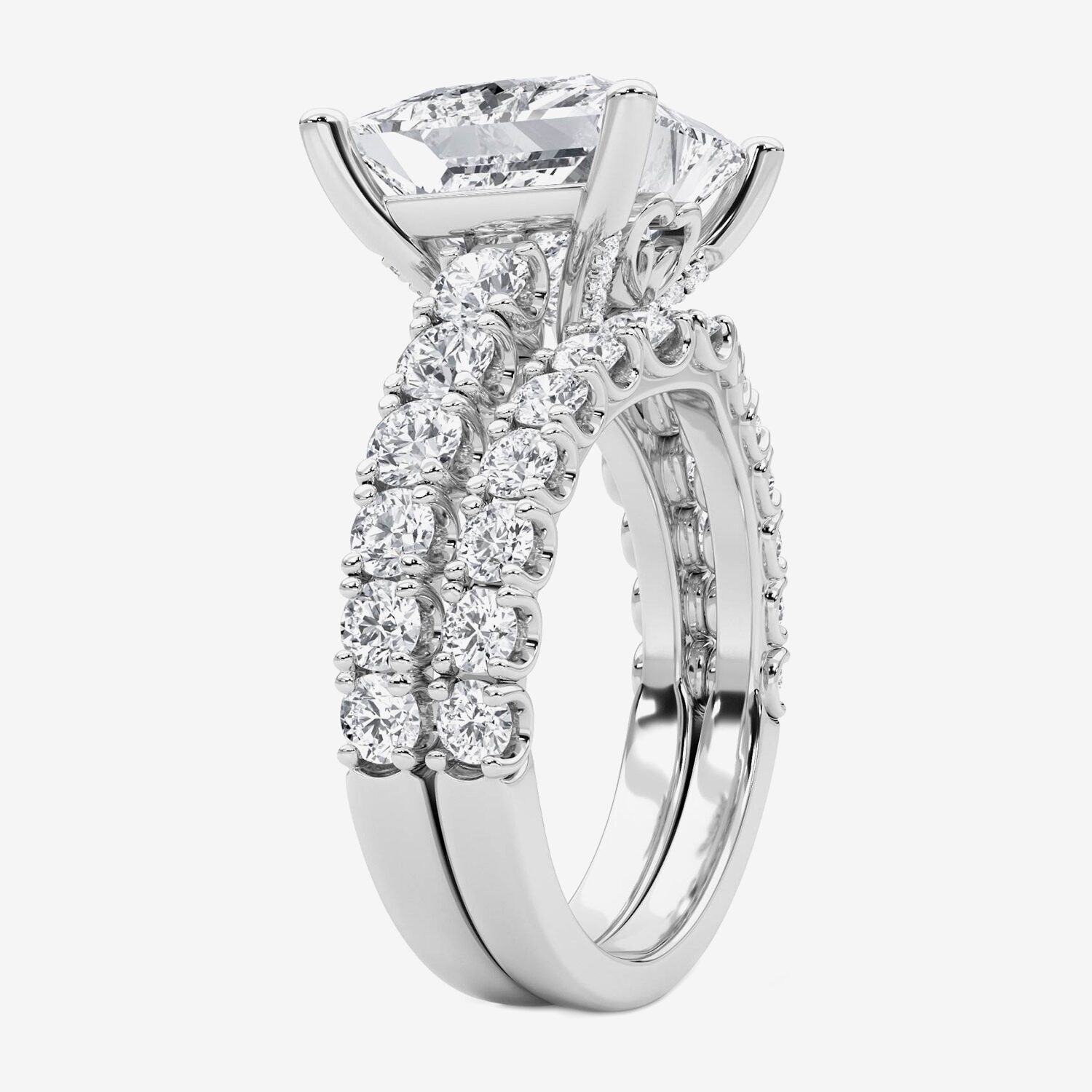 Grown Gorgeous (F / Vs2) Womens / Ct. T.W. Lab White Diamond 14K Gold Side Stone Bridal Set