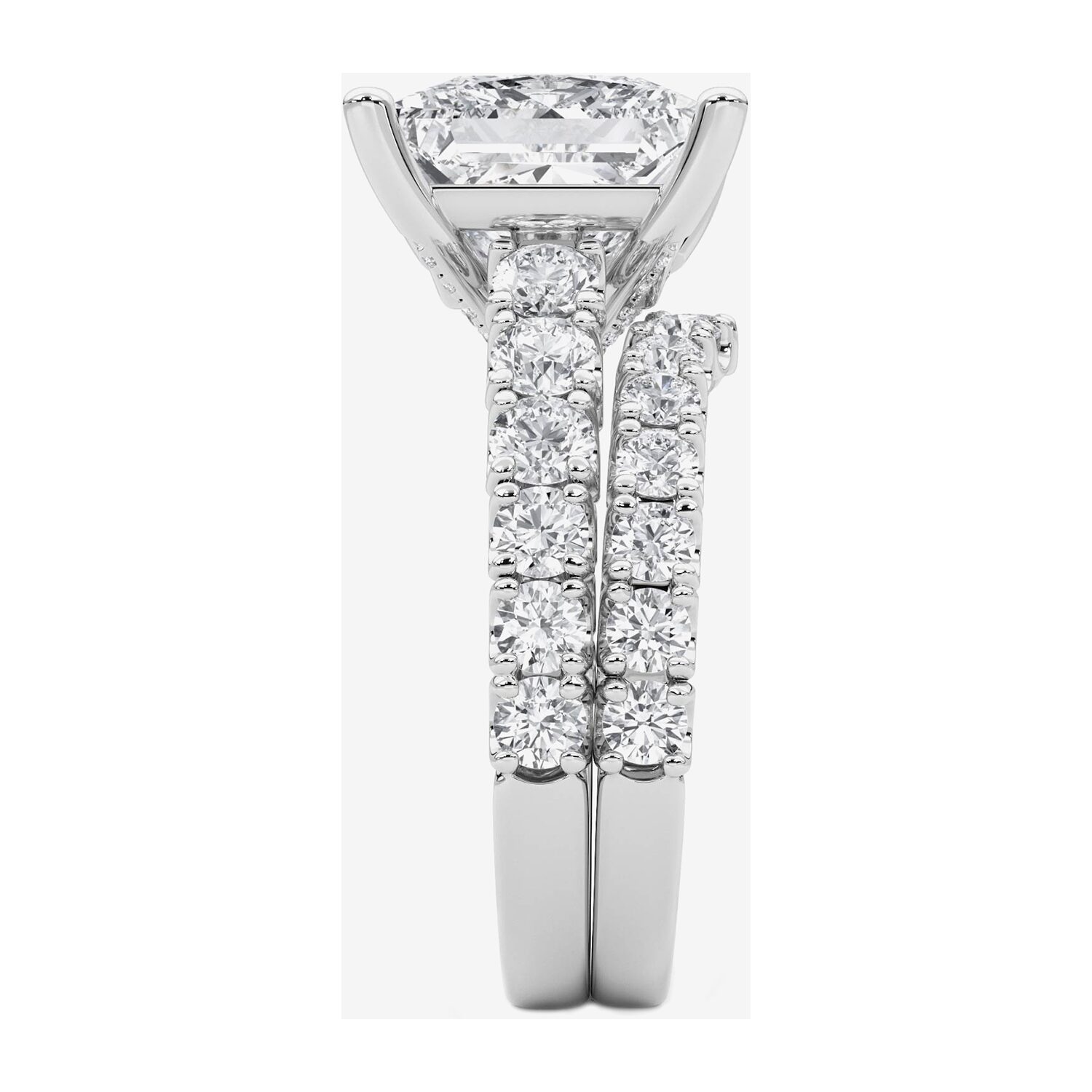 Grown Gorgeous (F / Vs2) Womens / Ct. T.W. Lab White Diamond 14K Gold Side Stone Bridal Set