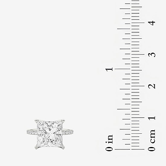 Grown Gorgeous (F / Vs2) Womens 6 CT. T.W. Lab Grown White Diamond 14K Gold Side Stone Engagement Ring