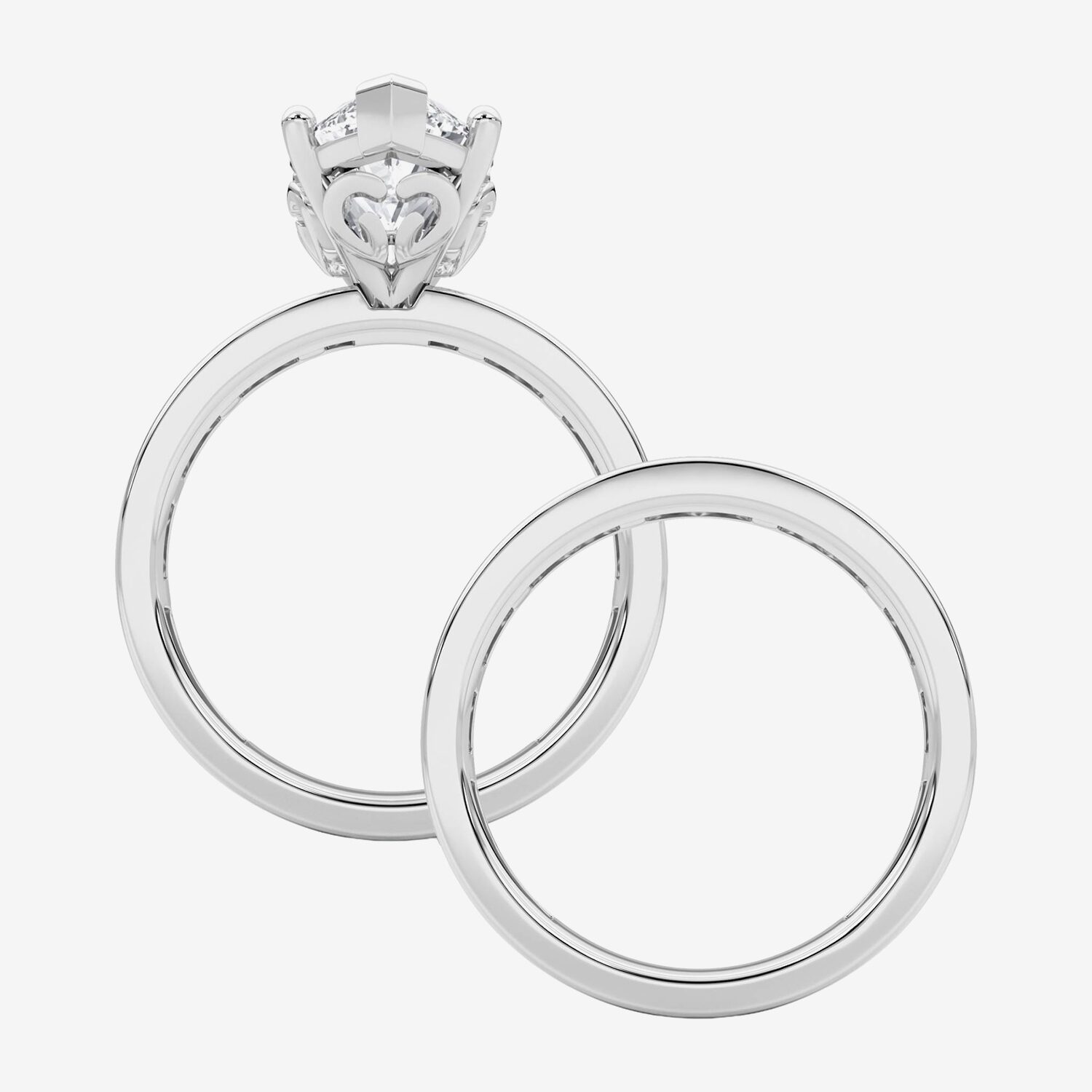 Grown Gorgeous (F / Vs2) Womens 1/ Ct. T.W. Lab White Diamond 14K Gold Marquise Side Stone Bridal Set