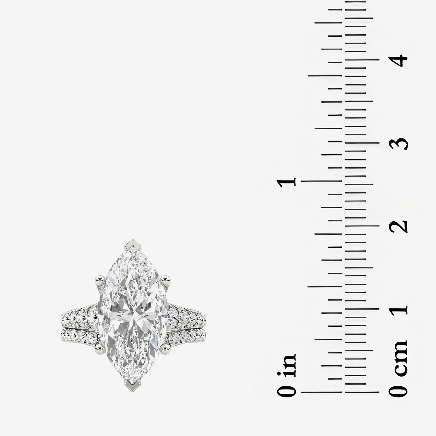 Grown Gorgeous (F / Vs2) Womens /5 Ct. T.W. Lab White Diamond 14K Gold Marquise Side Stone Bridal Set
