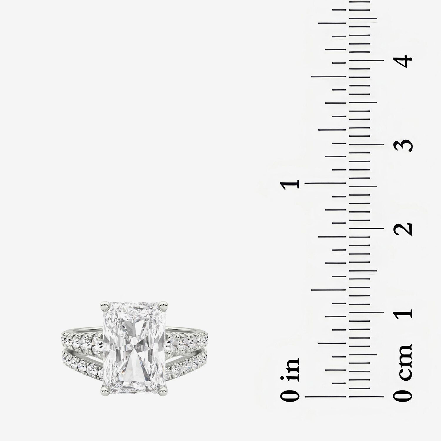 Grown Gorgeous (F / Vs2) Womens / Ct. T.W. Lab White Diamond 14K Gold Rectangular Side Stone Bridal Set
