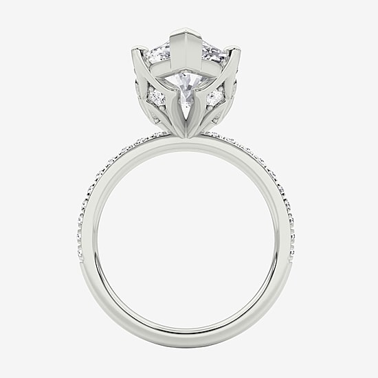 Grown Gorgeous (F / Vs2) Womens 7 Ct.T.W. Lab Grown White Diamond 14K Gold Marquise Side Stone Engagement Ring