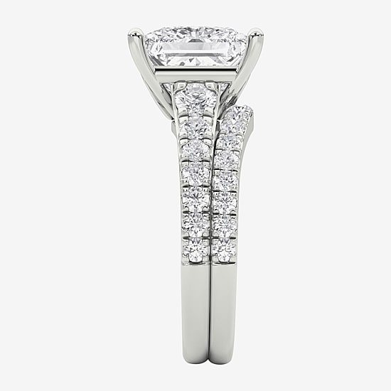 Grown Gorgeous ( F / Vs2 ) Womens 5 3/8 Ct. T.W. Lab Grown White Diamond 14K Gold Side Stone Bridal Set