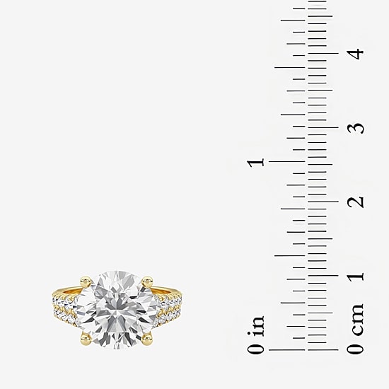 Grown Gorgeous ( F / Vs2 ) Womens 5 3/8 Ct. T.W. Lab Grown White Diamond 14K Gold Round Side Stone Bridal Set
