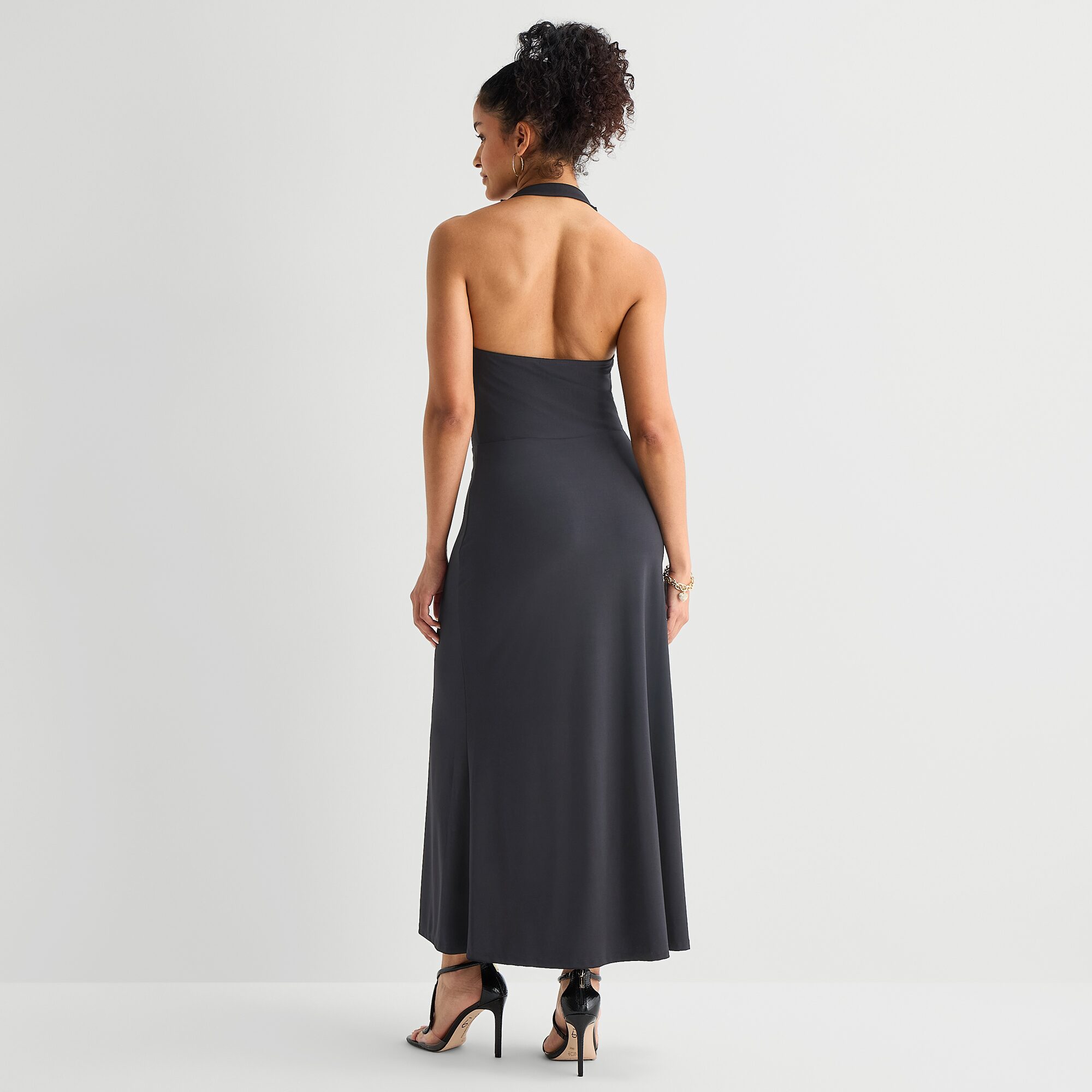 Bold Elements Womens Cowl Neck Sleeveless Maxi Dress