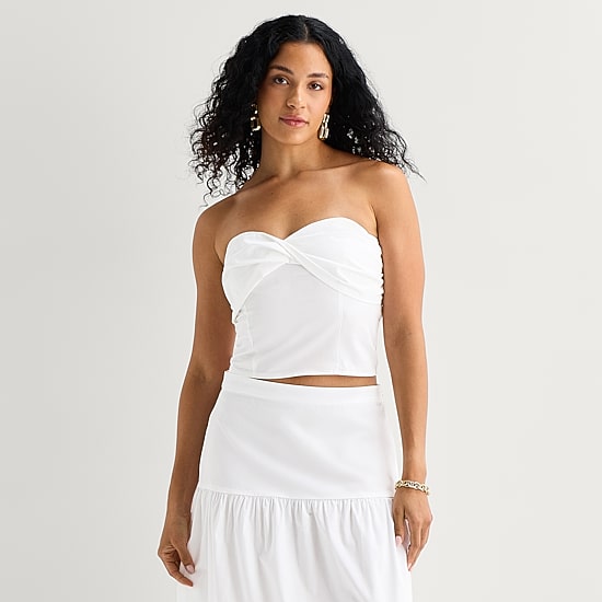 Bold Elements Womens Sweetheart Neck Sleeveless Bandeau