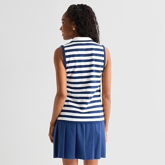 St. John's Bay Womens Sleeveless Quarter-Zip Pullover