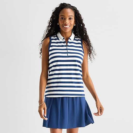 St. John's Bay Womens Sleeveless Quarter-Zip Pullover