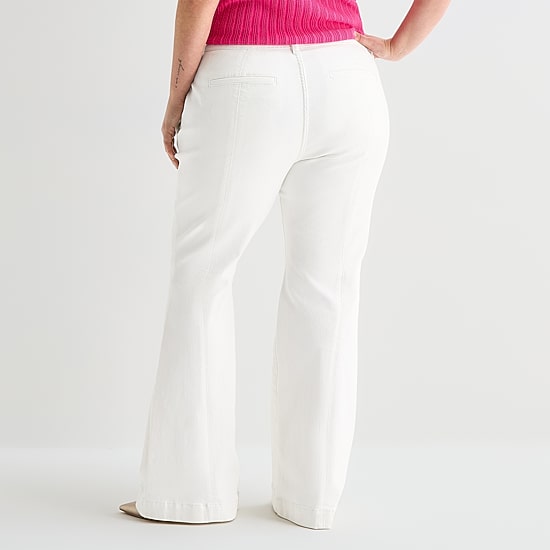 Bold Elements Womens Plus High Rise Flare Leg Jean