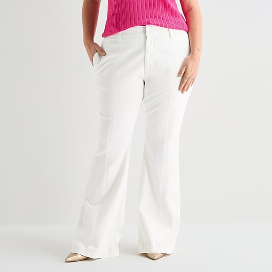 Bold Elements Womens Plus High Rise Flare Leg Jean