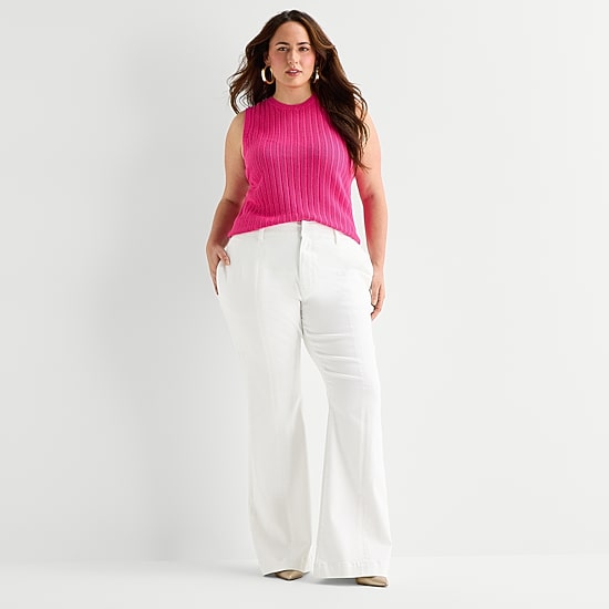 Bold Elements Womens Plus High Rise Flare Leg Jean