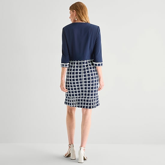 Maya Brooke Womens Jacket Dress