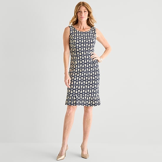 Maya Brooke Womens Abstract Jacket Dress