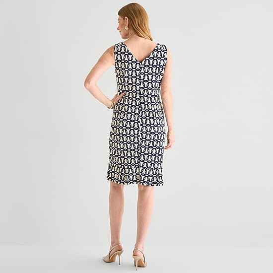 Maya Brooke Womens Abstract Jacket Dress