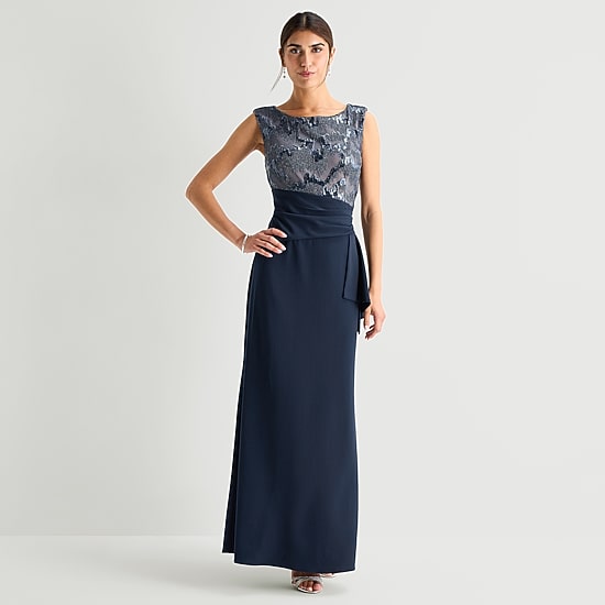 jcpenney evening dresses Premier Amour Women's V Neck Sleeveless Evening Gown | Red | Women's 12 | Dresses Evening Gowns