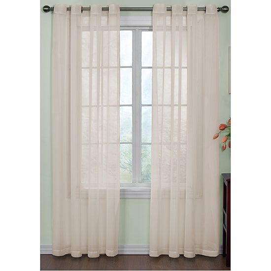 Arm And Hammer Curtain Fresh Odor-Neutralizing Grommet Top Sheer Single Curtain Panels