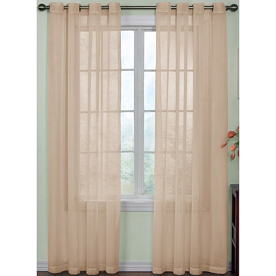 Arm And Hammer Curtain Fresh Odor-Neutralizing Grommet Top Sheer Single Curtain Panels
