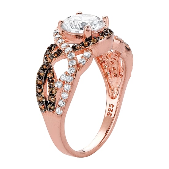DiamonArt® Womens 2 CT. T.W. White Cubic Zirconia Sterling Silver Cocktail Ring