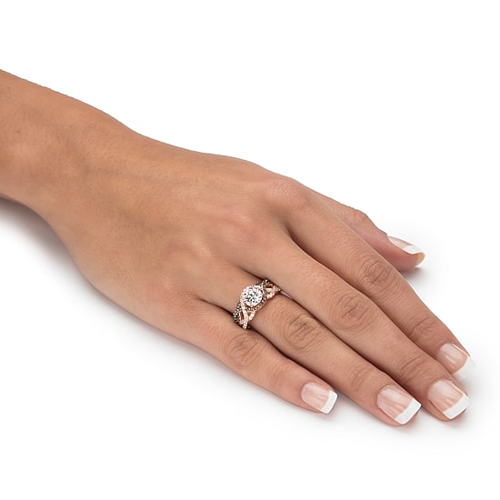 DiamonArt® Womens 2 CT. T.W. White Cubic Zirconia Sterling Silver Cocktail Ring