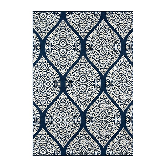 Momeni Baja 17 Damask Indoor Outdoor Rectangular Accent Rug