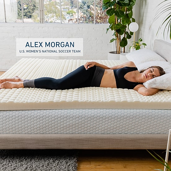 MOLECULE 3-Inch CopperWELL Plush Cooling Gel Infused Memory Foam Mattress Topper