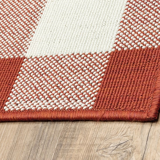 Covington Home Martinique Gingham Plaid Indoor Outdoor Rectangular Area Rug